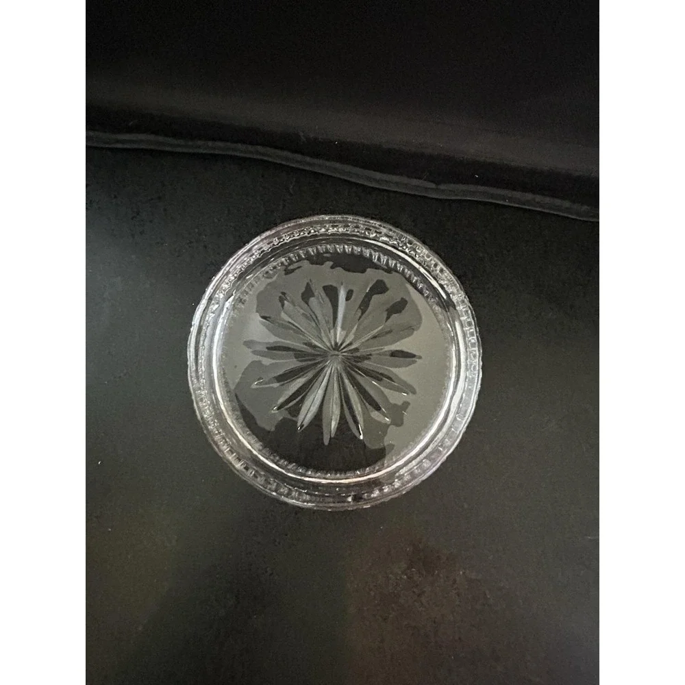 Clear Pressed Glass Starburst Pattern Round Bowl 6 in Dia x 3 in H